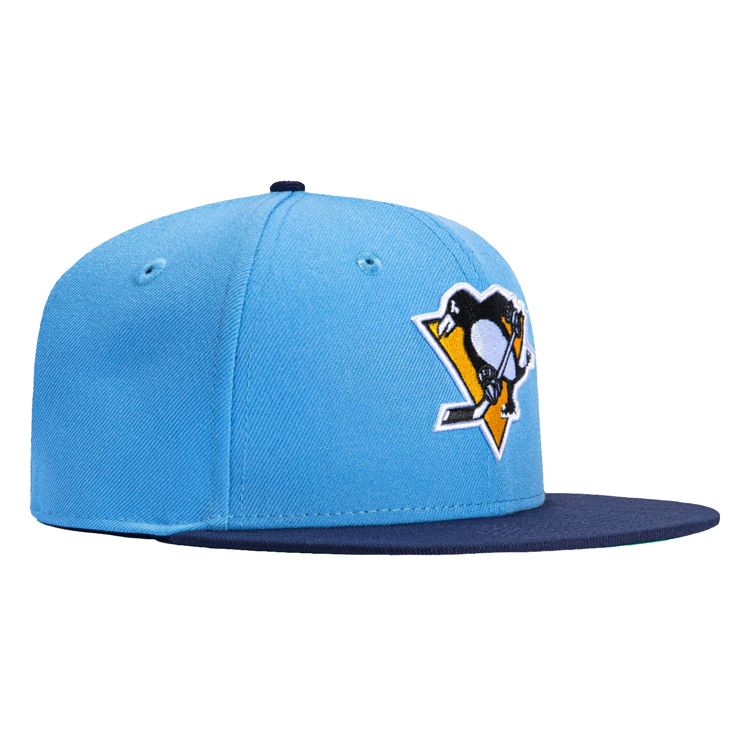 New Era 59Fifty Pittsburgh Penguins NHL Snapback Hat - Light Blue & Navy Adjustable Baseball Cap for Men & Women - Perfect for Hockey Games, Sports Events & Casual Wear