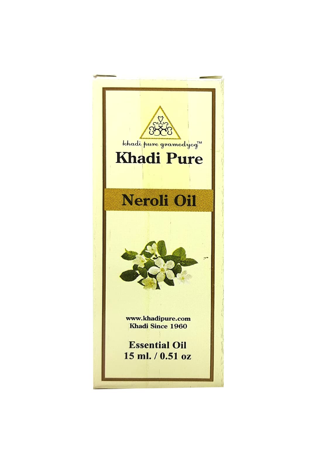 Khadi Pure Herbal Neroli Essential Oil 15ml - 100% Natural Aromatherapy Oil for Relaxation, Skin Care & Hair Growth
