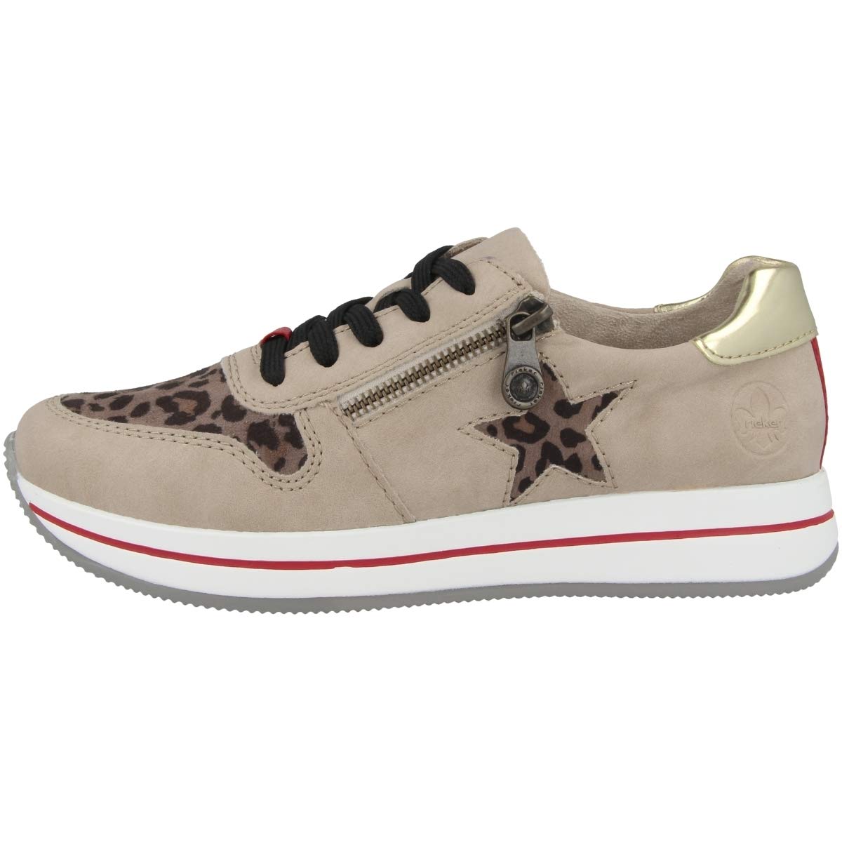 Rieker Women's Comfortable Low-Top Sneakers - Lightweight Walking Shoes for Women - Casual Fashion Sneakers for Everyday Wear, Work & Travel
