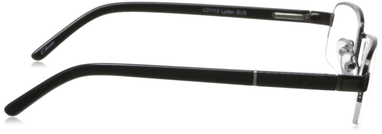 Foster Grant Men's Lyden Rectangular Reading Glasses +2.00 to +4.00 Strength - Lightweight Metal Frame for Computer Work, Reading & Office Use