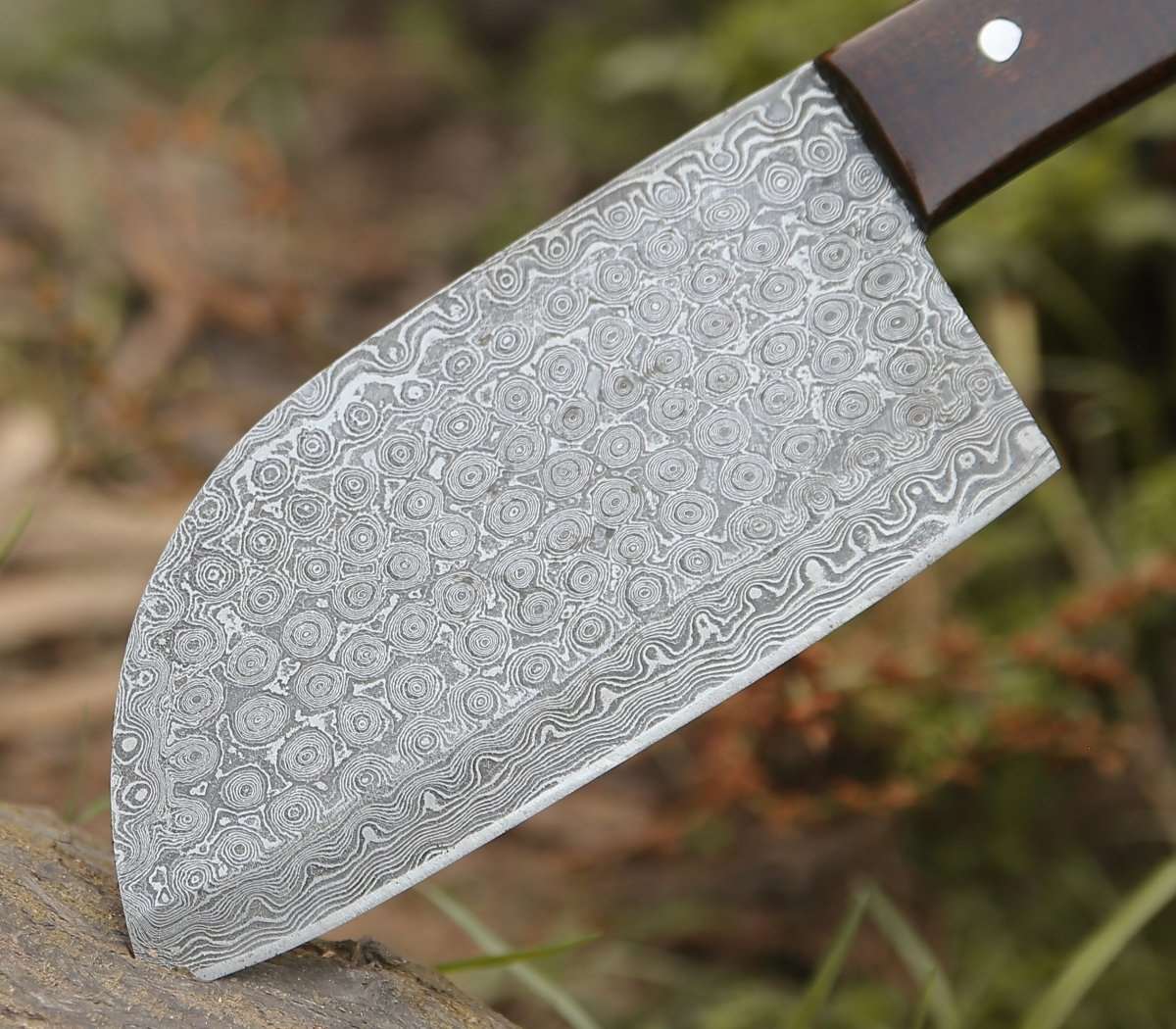 Premium Gladiator Damascus Steel Cleaver Knife with Micarta Handle - Professional Chef Knife for Meat Cutting, Chopping, and Food Prep - Perfect for Kitchen, BBQ, and Outdoor Cooking