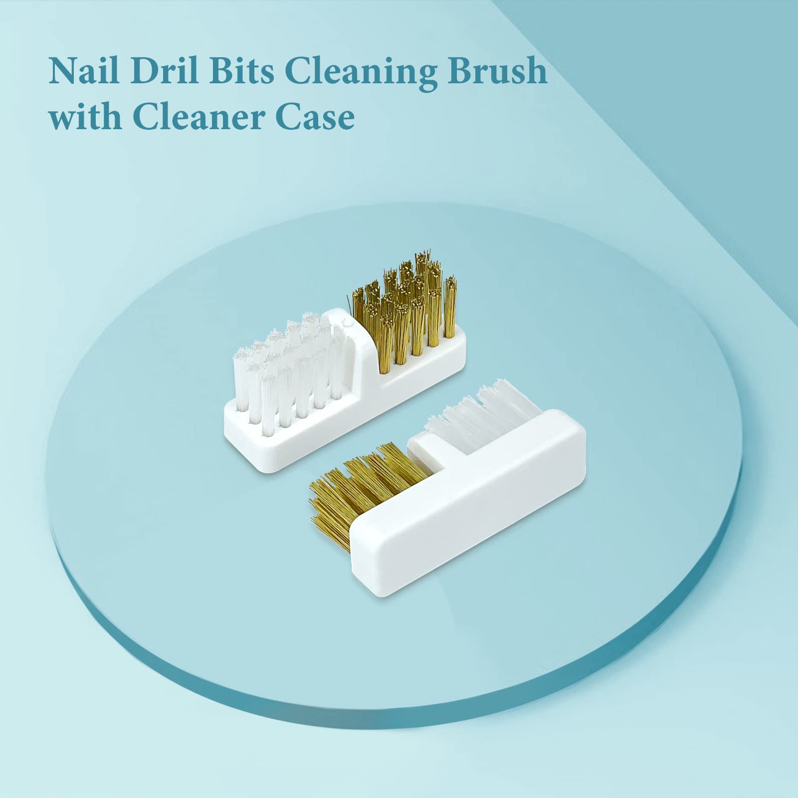 2 Pack Replacement Nail Drill Bit Cleaner Brush Heads - Compatible with HiANNE Nail Drill Cleaning Brush Case - Perfect for Salon & Home Manicure/Pedicure Maintenance