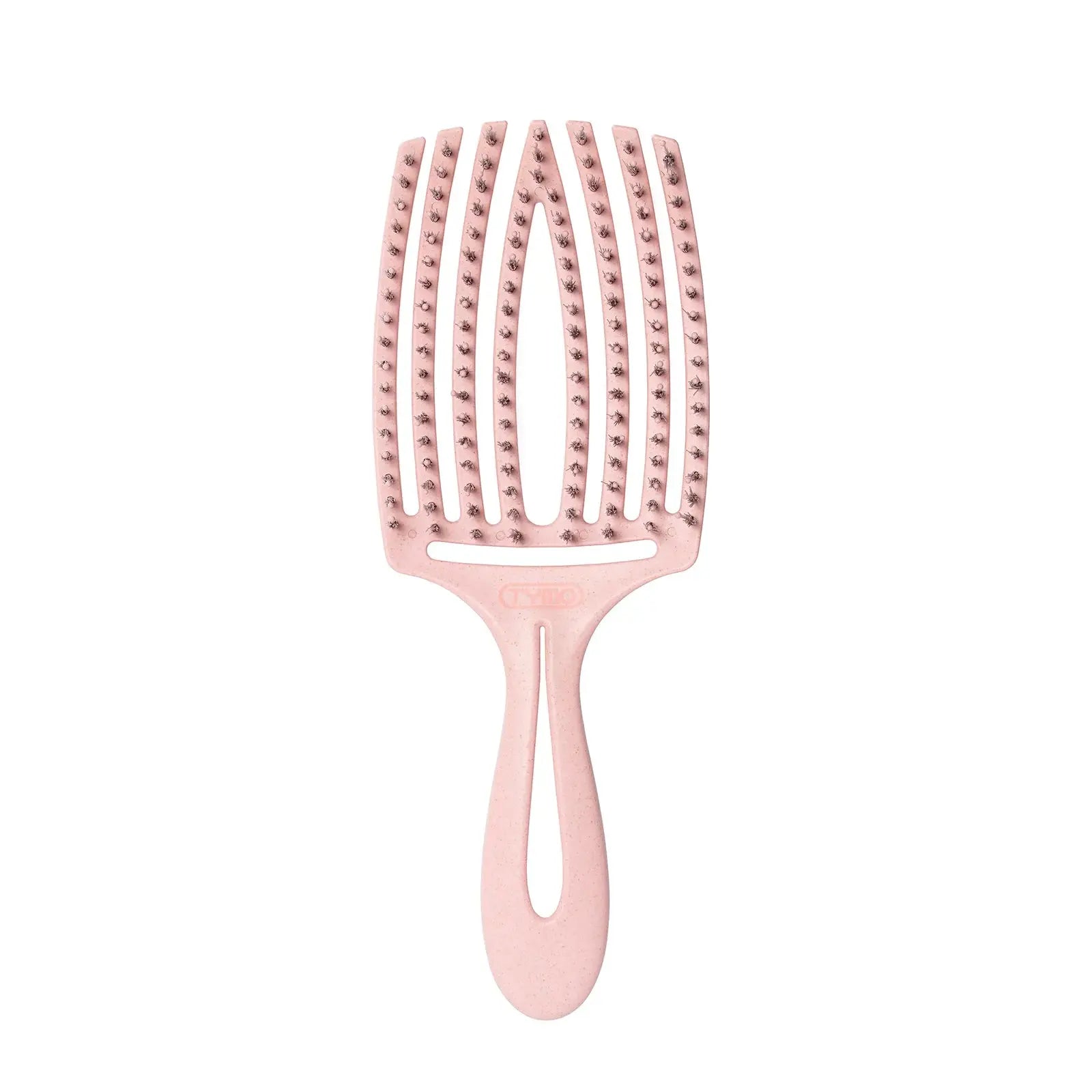 TYMO Bristle Brush for Hair Styling - Pink Hair Brush for Smoothing & Detangling - Perfect for Home, Salon & Travel Use