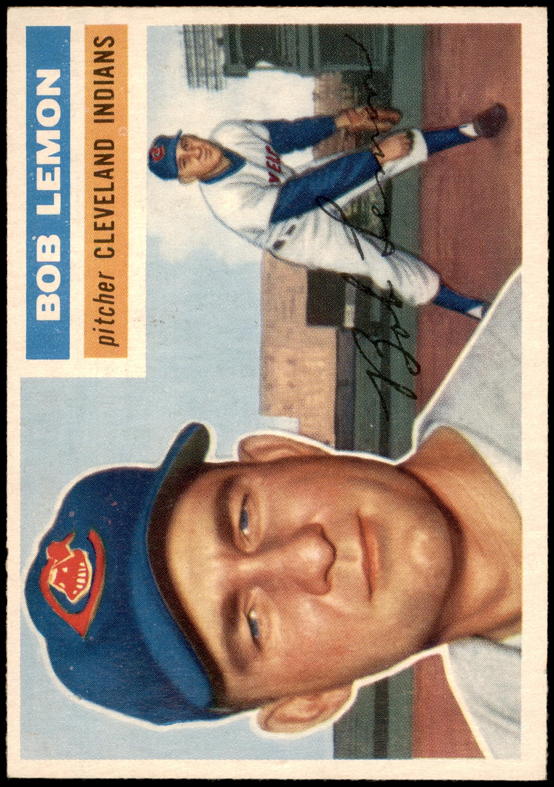 1956 Topps #255 Bob Lemon Cleveland Indians Baseball Card EX/MT Condition - Vintage MLB Collectible for Sports Memorabilia Display & Trading