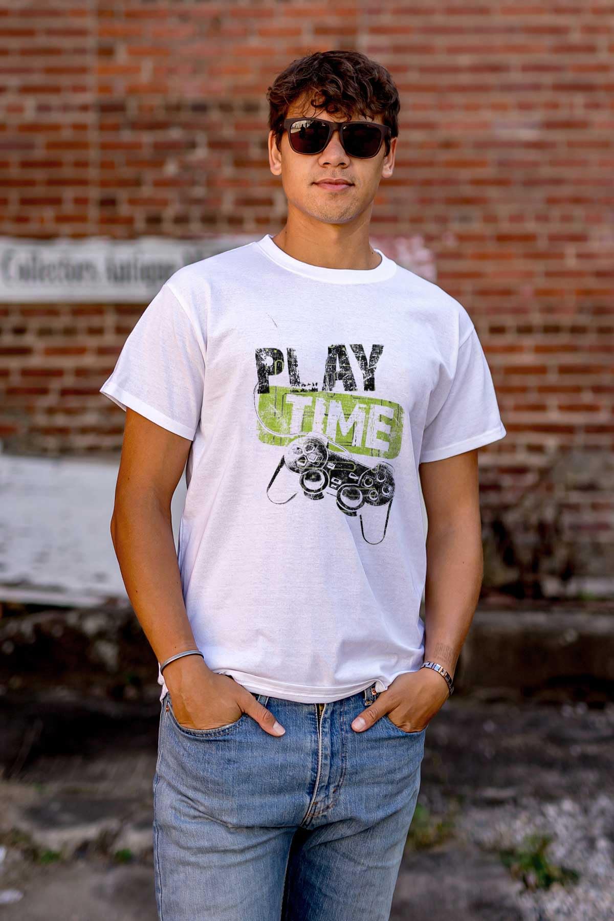 Play Time Video Game Gaming Nerd Men's Graphic T-Shirt - Cool Gamer Tee for Casual Wear, Gaming Events & Nerdy Outfits