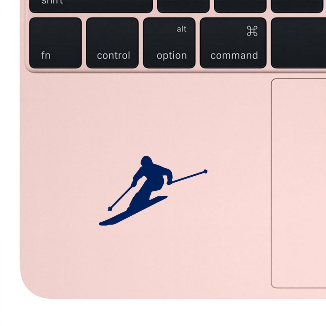 Premium Waterproof Vinyl Decal Stickers - Skier Silhouette (Navy Blue, Set of 2) for Laptop, Phone, Helmet, Car Window, Bumper, Mug, Cup, Wall & Door Decoration - Perfect for Winter Sports Enthusiasts & Home Decor