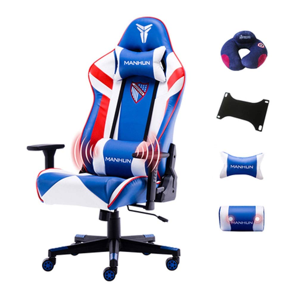 Premium Ergonomic Gaming Chair - High Back Racing Style Computer Chair with Adjustable Recliner, Headrest & Lumbar Support - Faux Leather Office Swivel Rolling Chair for PC Gamers and Home Office Workers