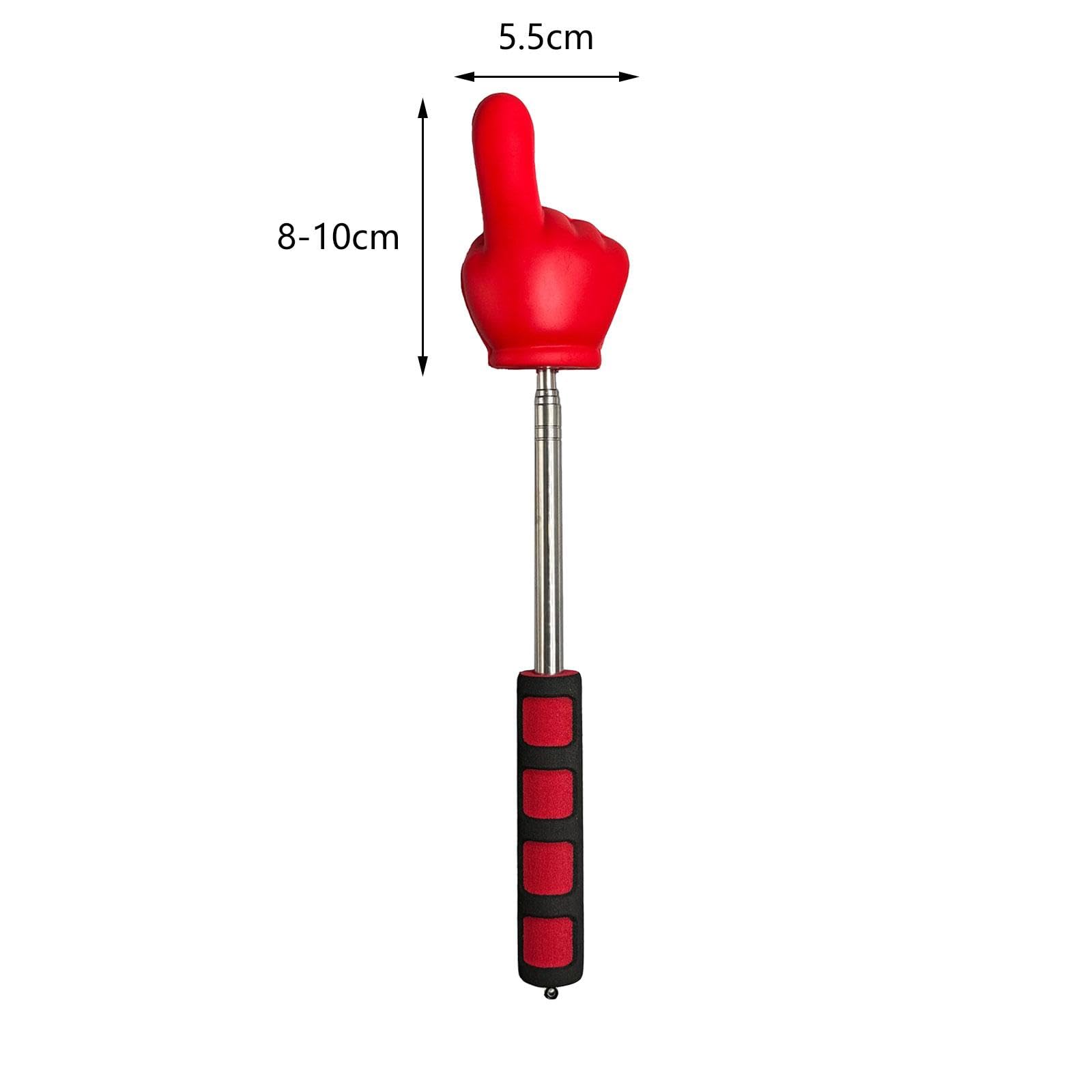 Retractable Teacher Pointer Stick - Whiteboard & Presentation Pointer for Classroom, Office, Meetings - Extendable Finger Pointer (Red) - Perfect for Teaching, Presenting, and Remote Learning