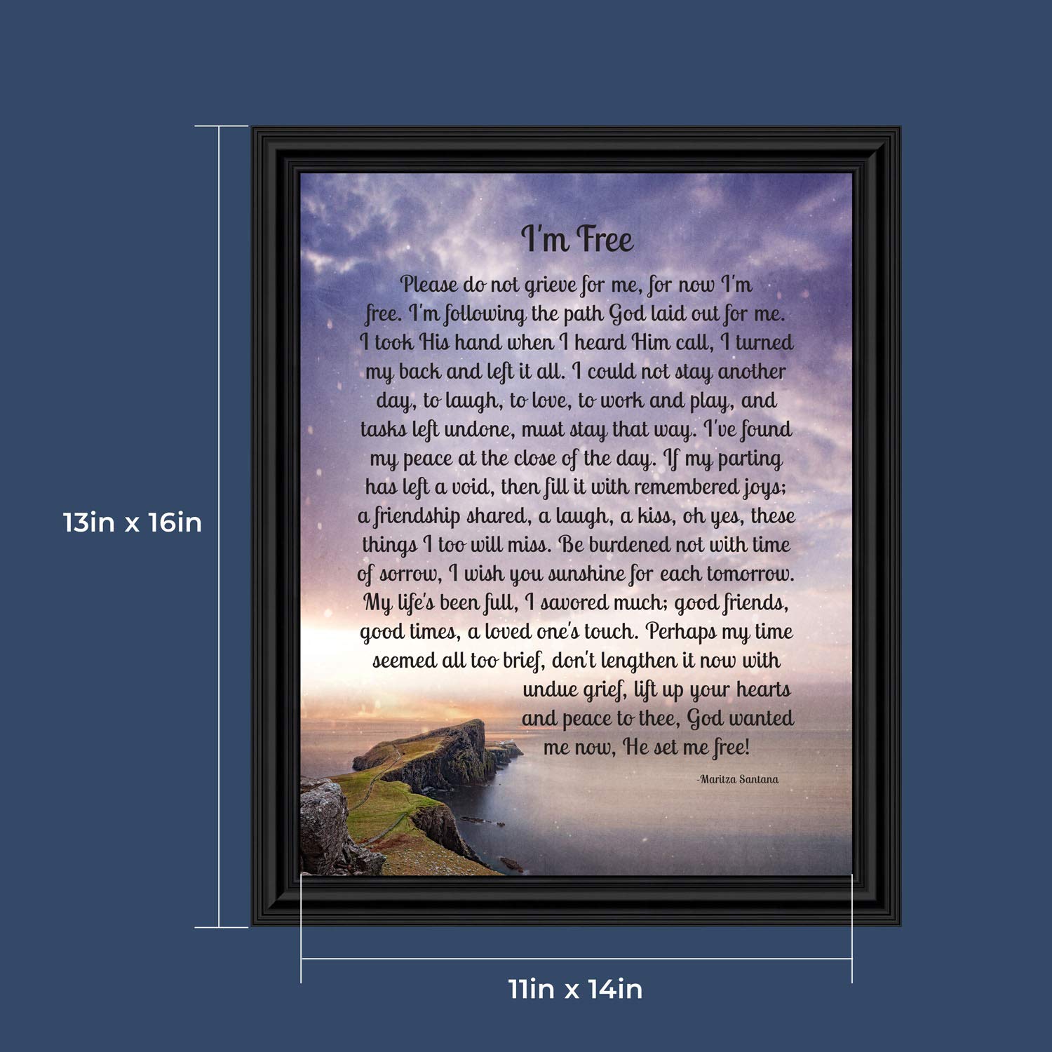 Memorial Picture Frame for Mom - Sympathy Gift for Loss Bereavement - Home Décor