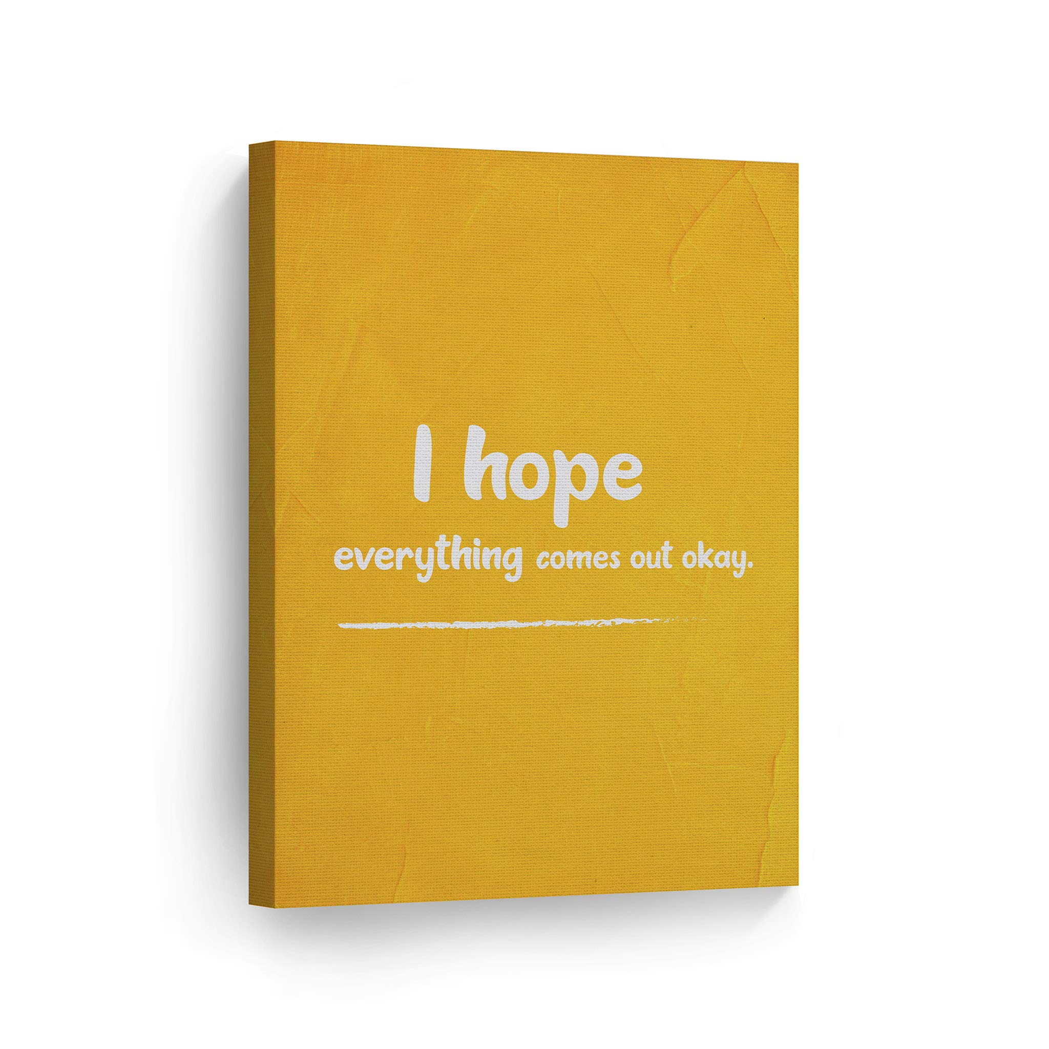 Funny Bathroom Wall Art - 'I Hope Everything Comes Out Okay' Canvas Print | 40x30 Inch Ready-to-Hang Bathroom Decor | Made in USA | Perfect for Powder Rooms, Guest Baths & Home Decoration