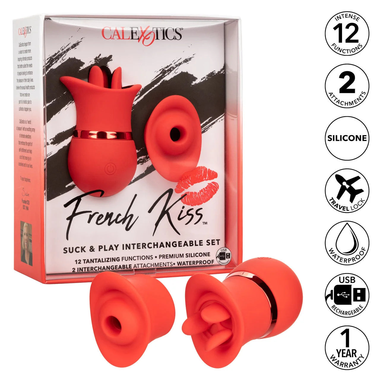 French Kiss Suck & Play Set - Couples Intimate Toys for Sensual Pleasure - Perfect for Romantic Evenings & Spicing Up Your Love Life