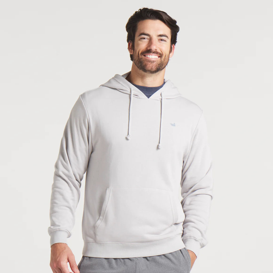 Southern Marsh Duck Originals Surfside Light Gray Hoodie for Men - Comfortable Pullover Sweatshirt for Surfing, Beach & Casual Wear