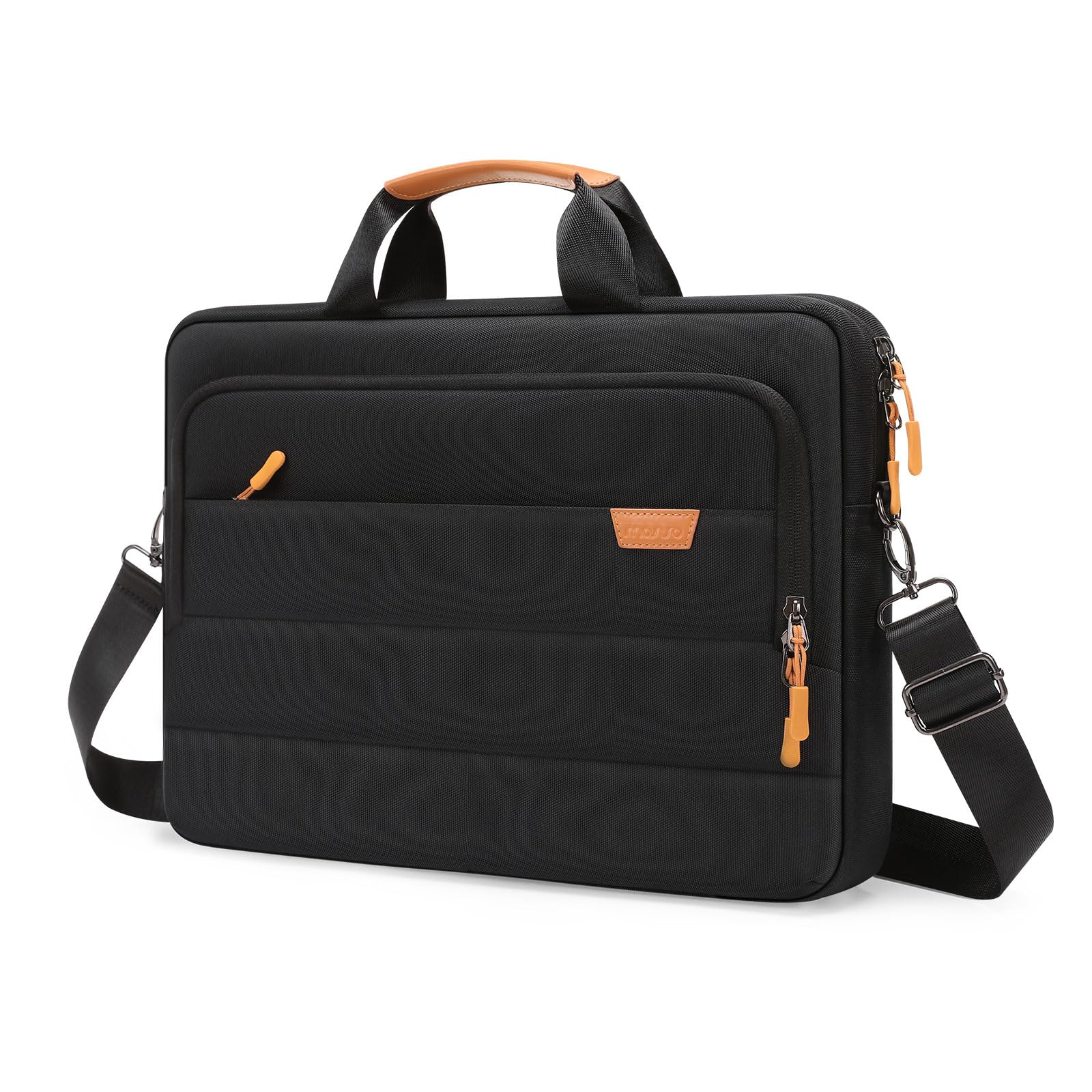 MOSISO Laptop Shoulder Bag for Men & Women - Waterproof Messenger Briefcase with Multiple Pockets for 15.6 Inch Notebook - Perfect for Business Travel, Office Work and College Students