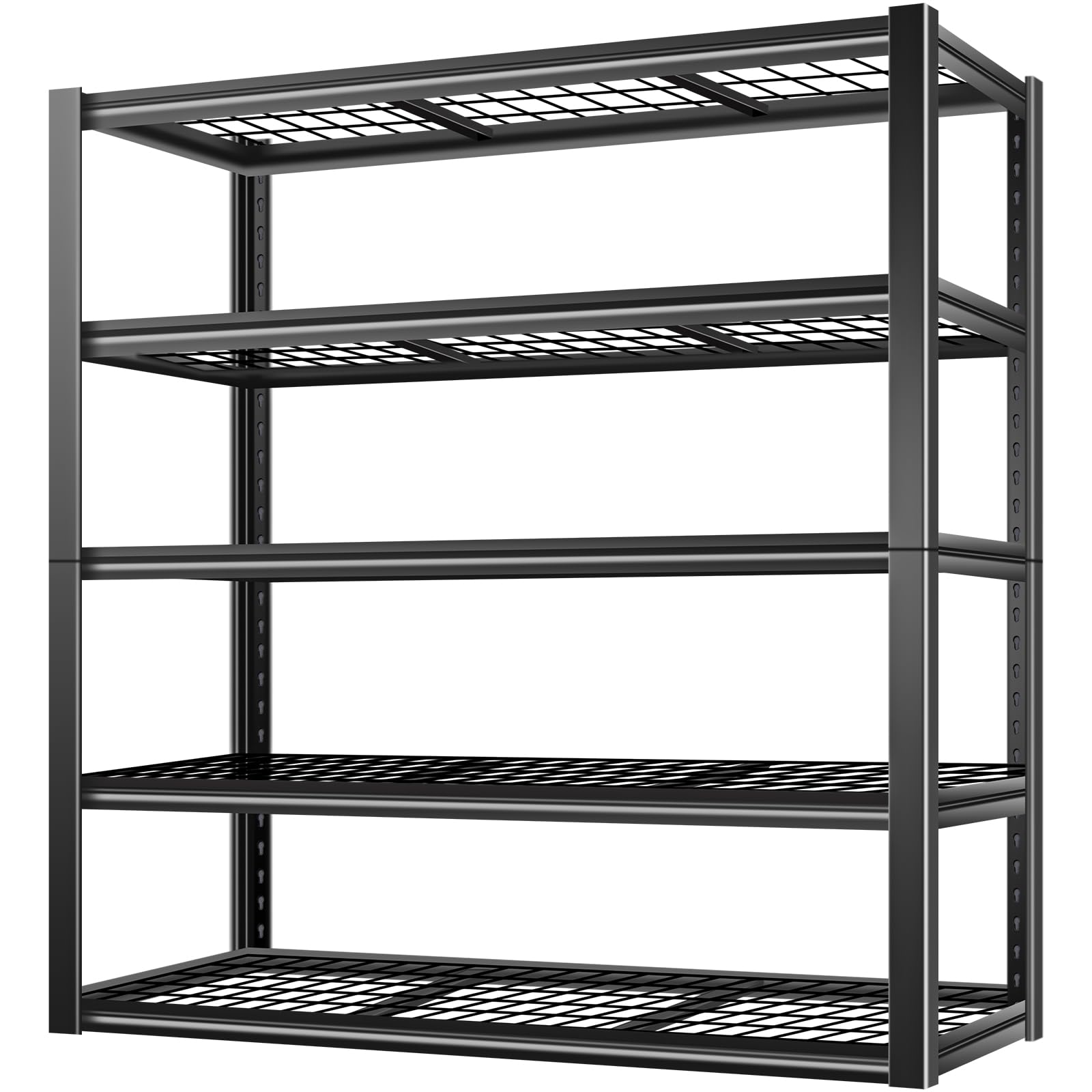 Heavy Duty 5-Tier Industrial Garage Shelving Unit - 2500LBS Capacity, 48