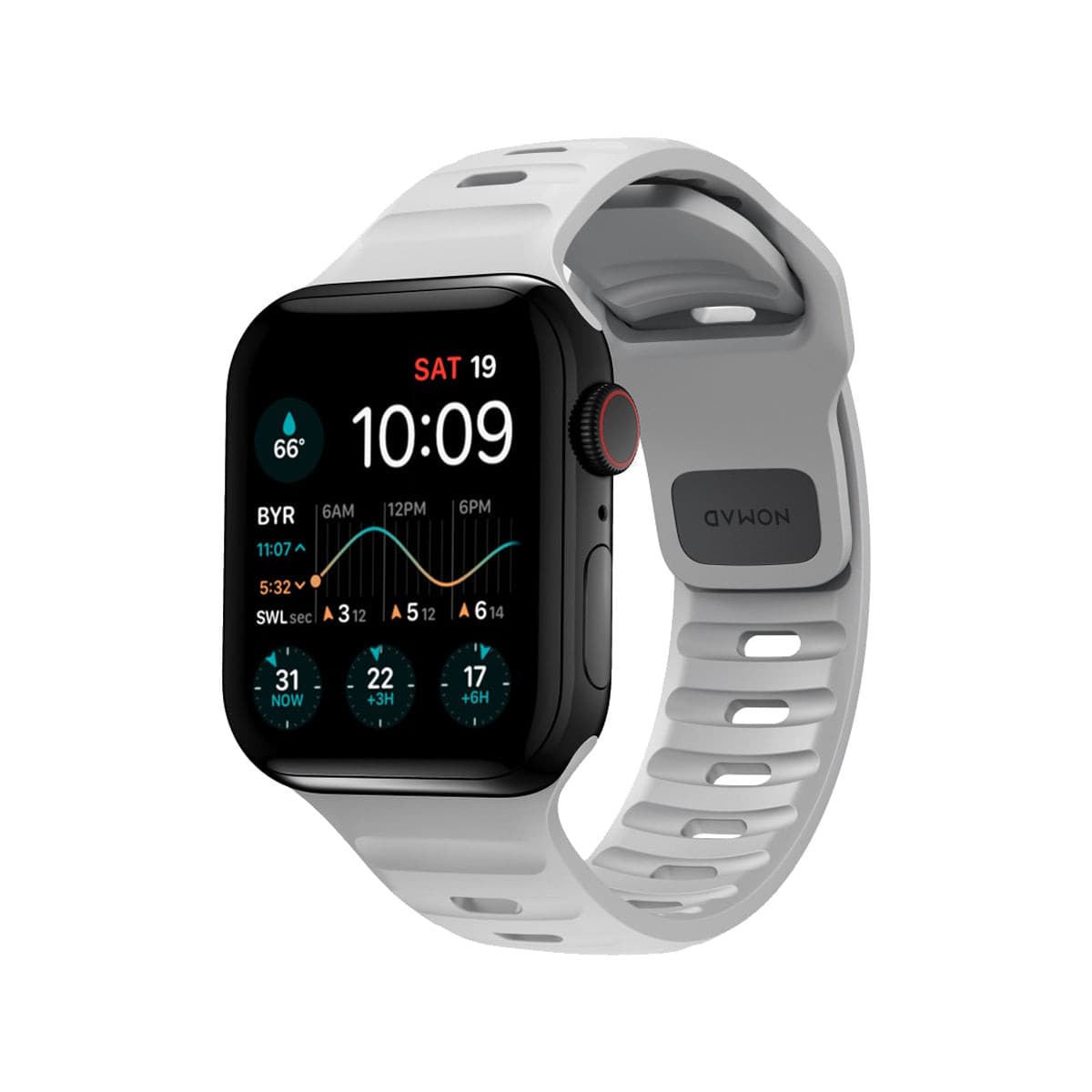 Nomad Sport Band for Apple Watch 40mm/41mm - Lunar Gray | Durable, Lightweight & Comfortable for Running, Workouts & Everyday Wear