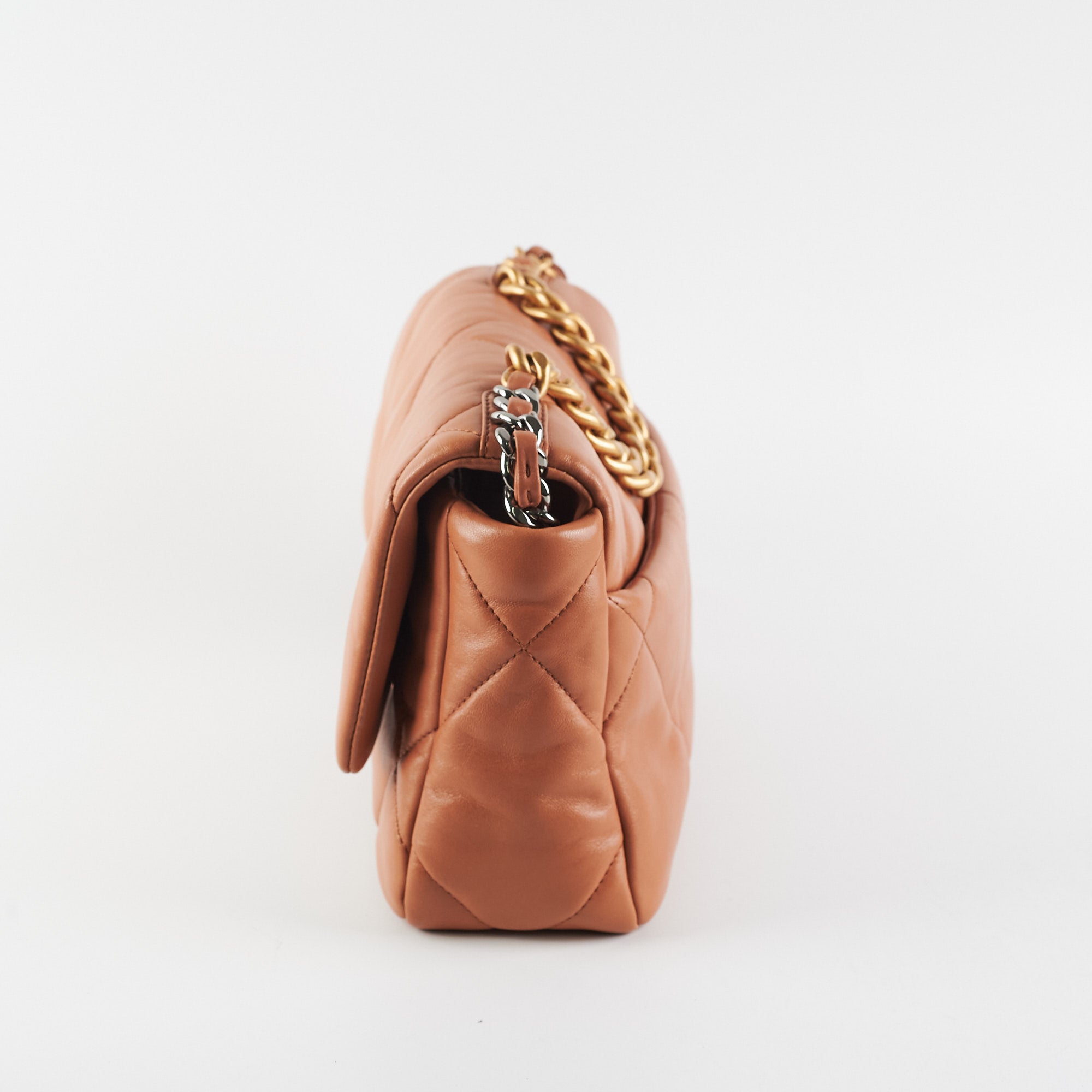 Chanel 19 Small Caramel 21P Handbag with Microchip - Luxury Designer Shoulder Bag for Women, Perfect for Daily Use, Work & Special Occasions