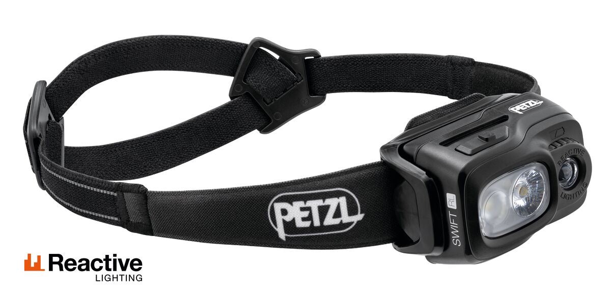 Petzl SWIFT RL 1100 Climbing Headlamp - 1100 Lumen Rechargeable LED Headlight for Hiking, Camping, Caving & Outdoor Adventures