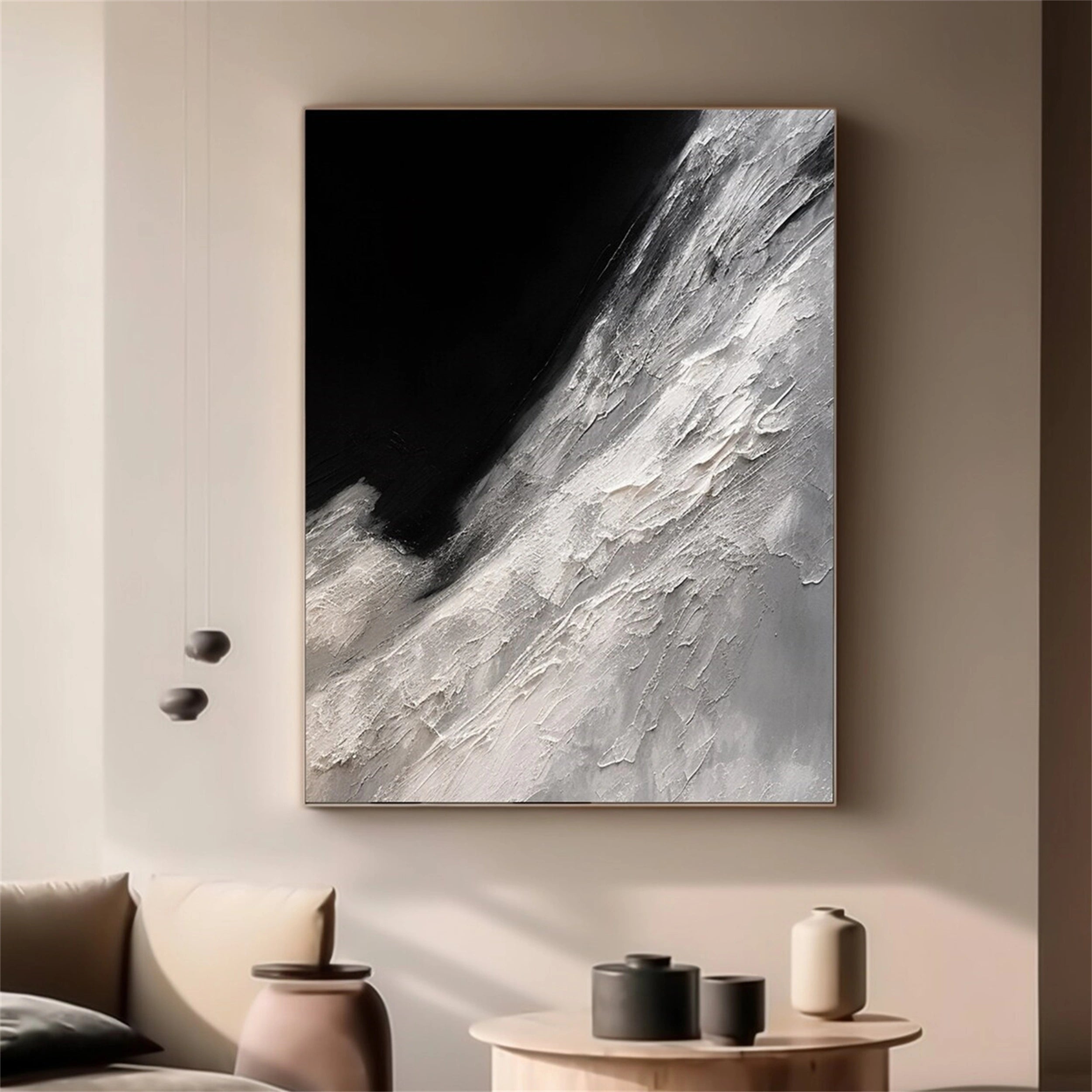Minimalist Balance Canvas Painting #MM156 - Modern Abstract Wall Art for Living Room, Bedroom & Office Decor