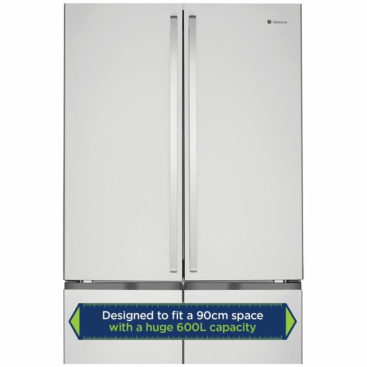 Westinghouse 600L French Door Frost Free Refrigerator WQE6000SB - Energy Efficient, Spacious Design for Modern Kitchens & Family Homes