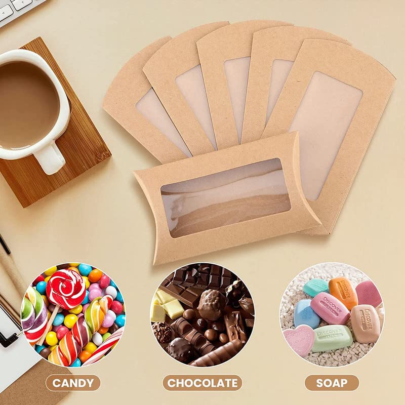 20 Pcs Small Brown Decorative Folding Paper Gift Boxes for Chocolates, Dry Fruits - Christmas, New Year, Pooja, Party Favor Packaging - Elegant Gift Wrapping for Holidays, Weddings & Special Occasions