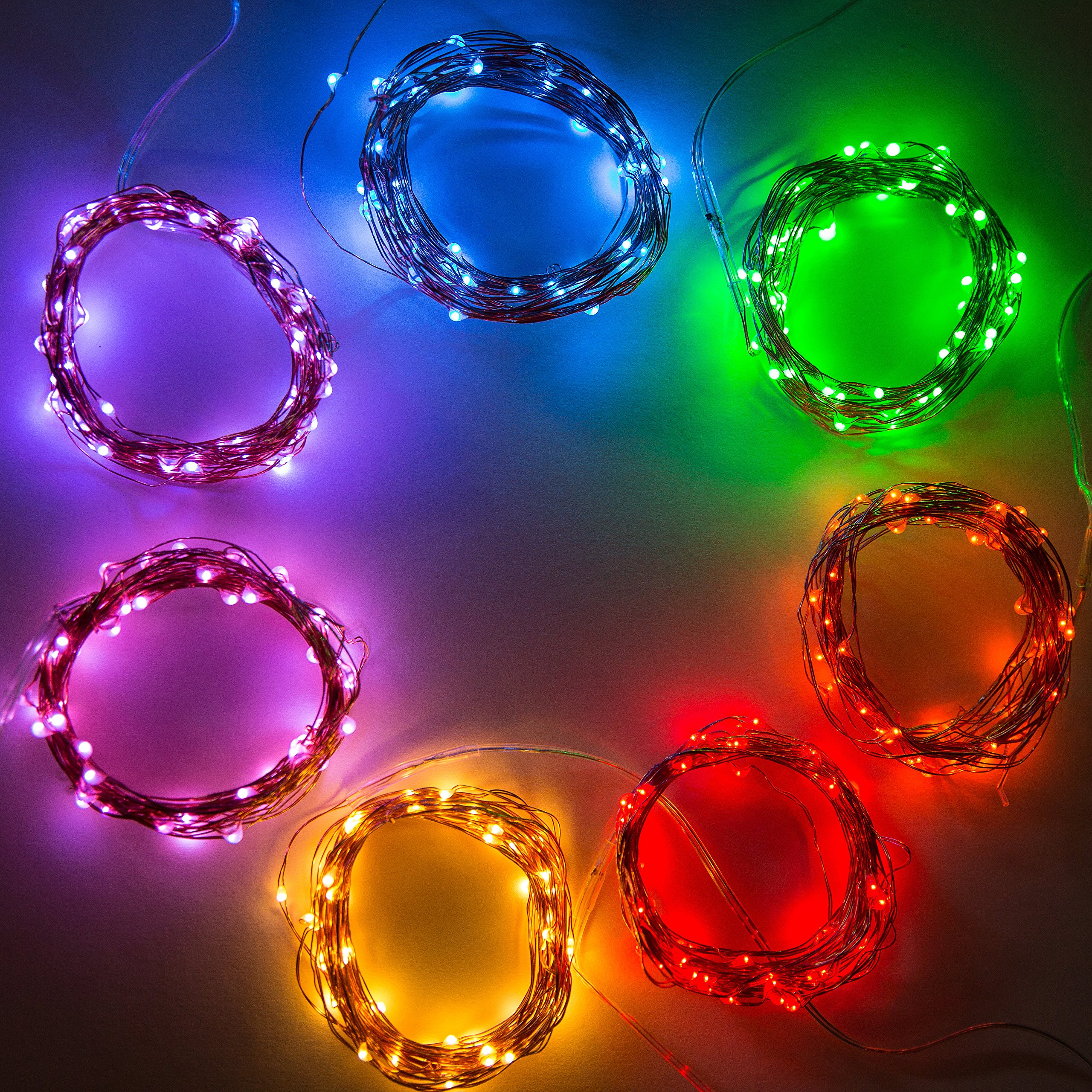 Hometown Evolution 20 LED Warm White Fairy Lights - 6ft Battery Operated Copper Wire Micro String Lights - Waterproof Indoor Outdoor Decor for Christmas, Wedding, Party, Garden & Patio Lighting