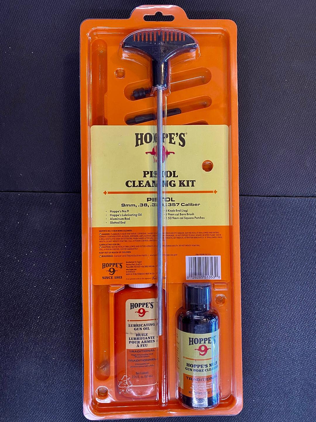 Best Pistol Cleaning Kit for Handguns - Gun Cleaning Kit with Brushes, Rods & Solvent for Pistols & Revolvers - Perfect for Home, Range & Field Maintenance