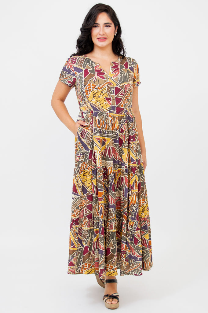Laurita Women's Tropical Linen Bamboo Dress - Breathable & Comfortable Summer Dress for Beach, Vacation, and Casual Wear