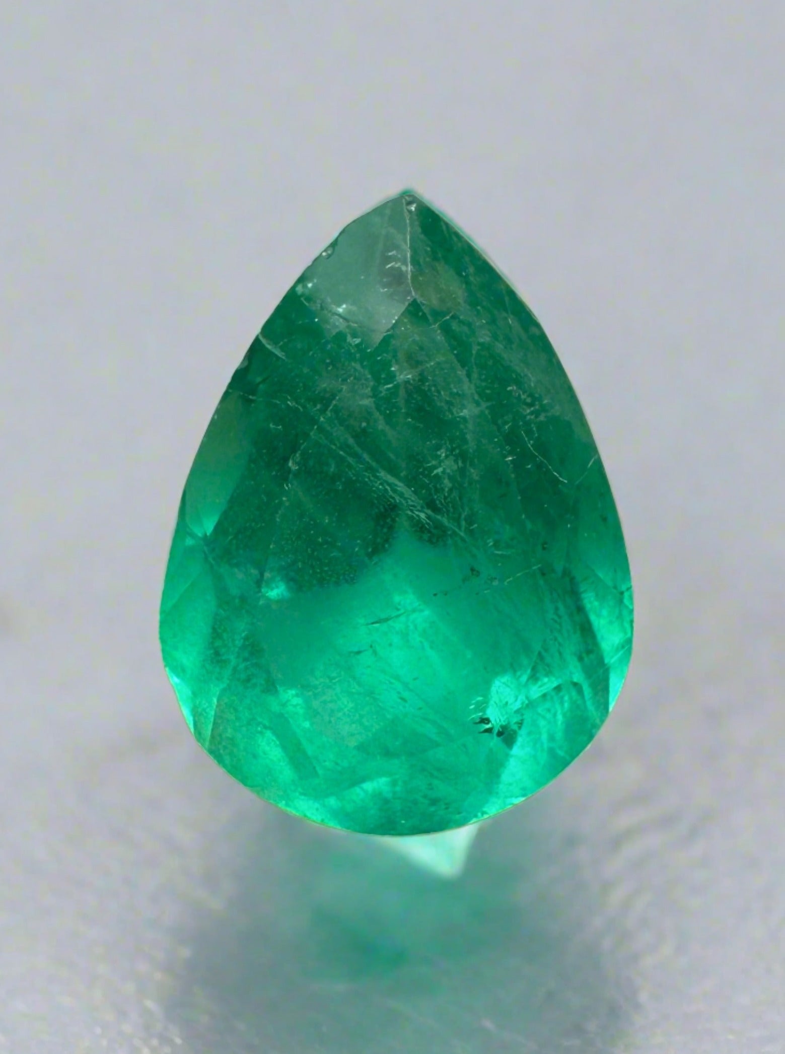 1.88 Carat Natural Colombian Emerald Pear Cut Loose Gemstone - Chunky Green Emerald for Jewelry Making, Engagement Rings & Custom Designs