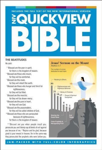NIV QuickView Bible by Zondervan - Compact Study Bible with Easy-to-Read Text (2012 Edition) | Perfect for Church, Bible Study Groups & Personal Devotion