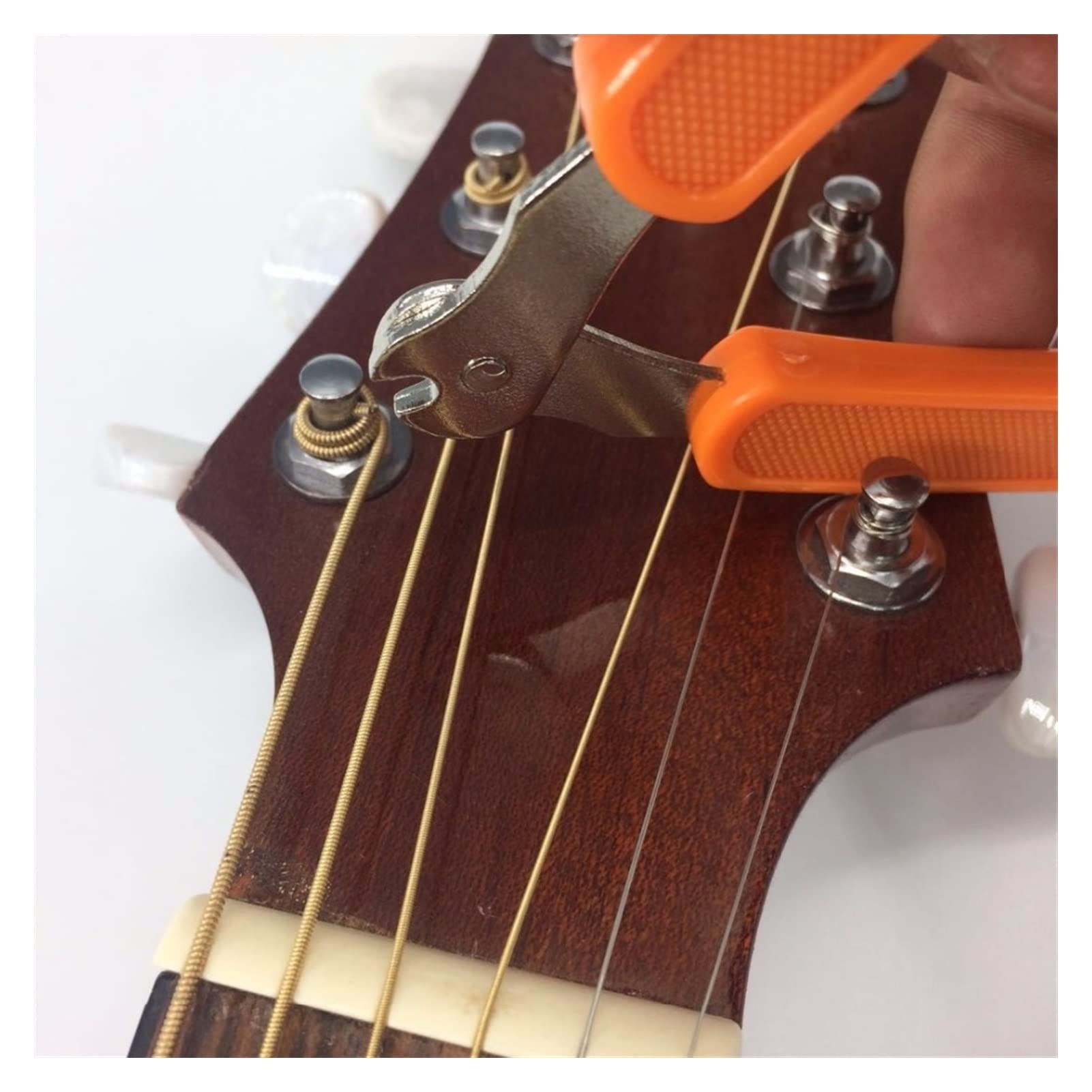 TSTS 3-in-1 Guitar Peg String Winder, Pin Puller & Cutter Tool Set - Multifunctional Guitar Maintenance Kit (Orange) - Perfect for Guitar String Changing & Repair at Home or Studio