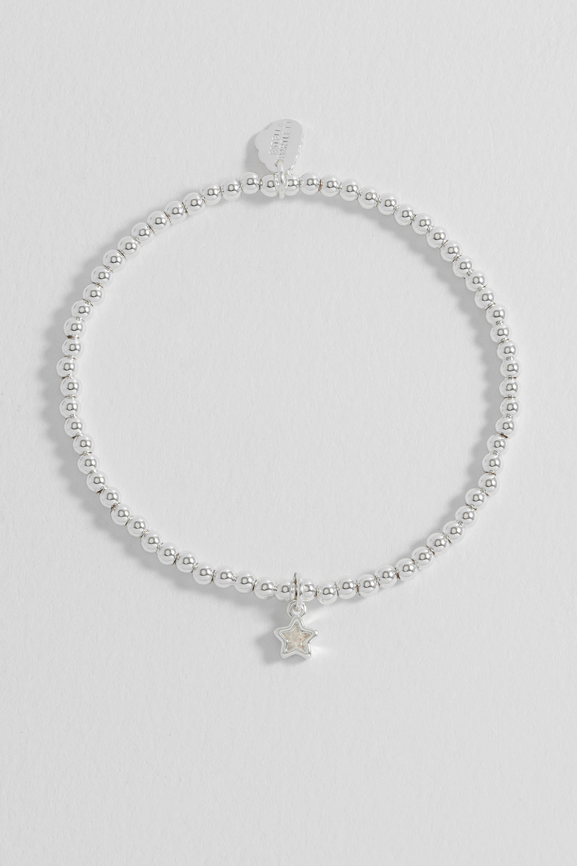 Sienna Beaded CZ Star Charm Bracelet for Women - Elegant Crystal Zirconia Adjustable Bangle - Perfect for Parties, Weddings & Everyday Wear