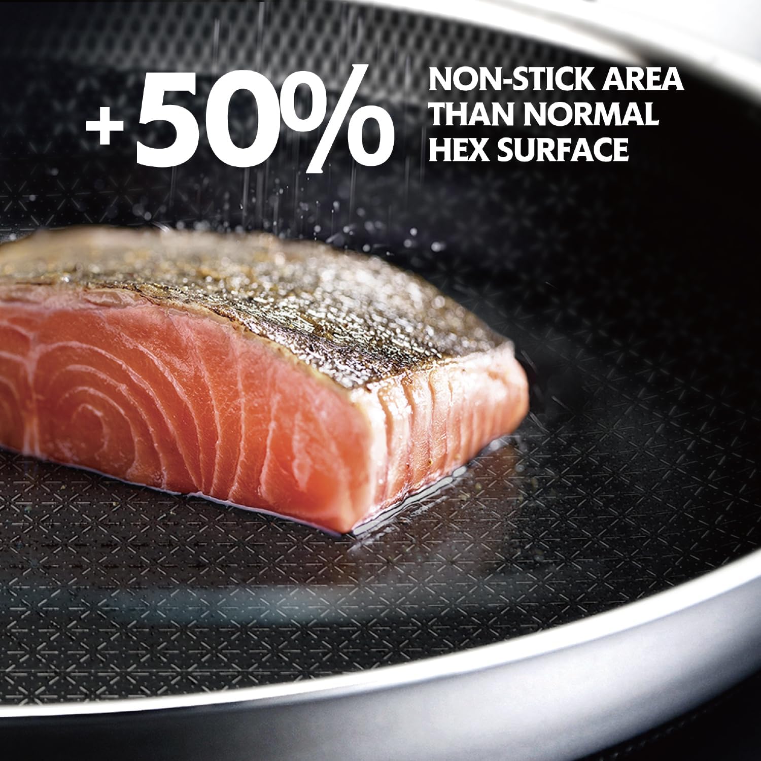10 Inch Non Stick Frying Pan - PFOA Free Hybrid Skillet for Induction, Ceramic & Gas Cooktops | Dishwasher & Oven Safe Stainless Steel Cookware - Perfect for Sautéing, Frying & Everyday Cooking