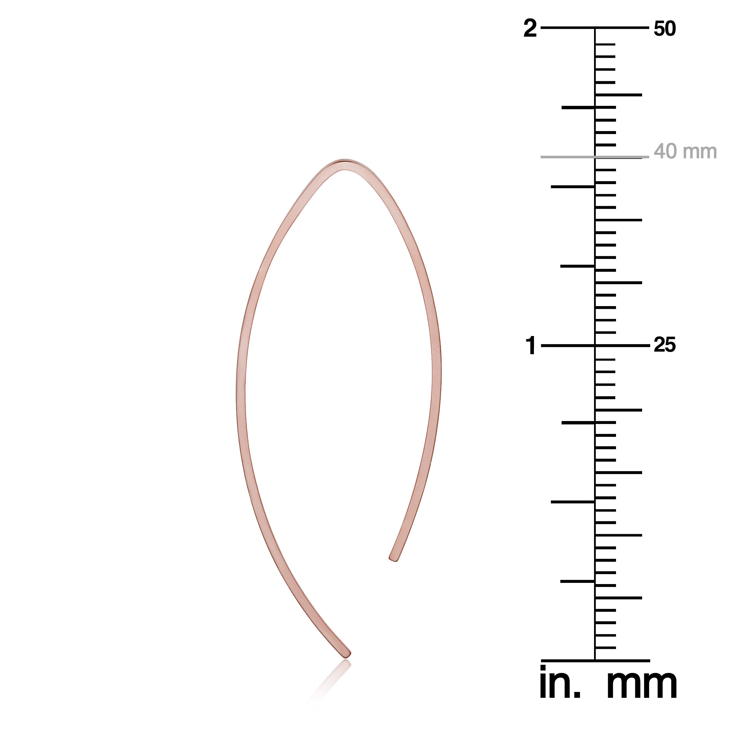 14K Yellow, White or Rose Gold Wishbone Threader Earrings - Dainty Minimalist Jewelry for Women - Perfect for Everyday Wear, Gifts & Special Occasions