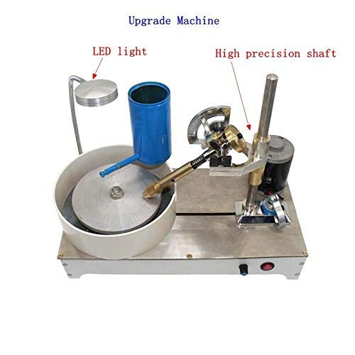 Upgraded JAIN YA NA Gem Faceting Machine 110-240V Jewelry Polisher - Jade Flat Grinder 0-1800RPM Mechanical Hand Machine for Jewelry Making, Stone Cutting & DIY Craft Projects