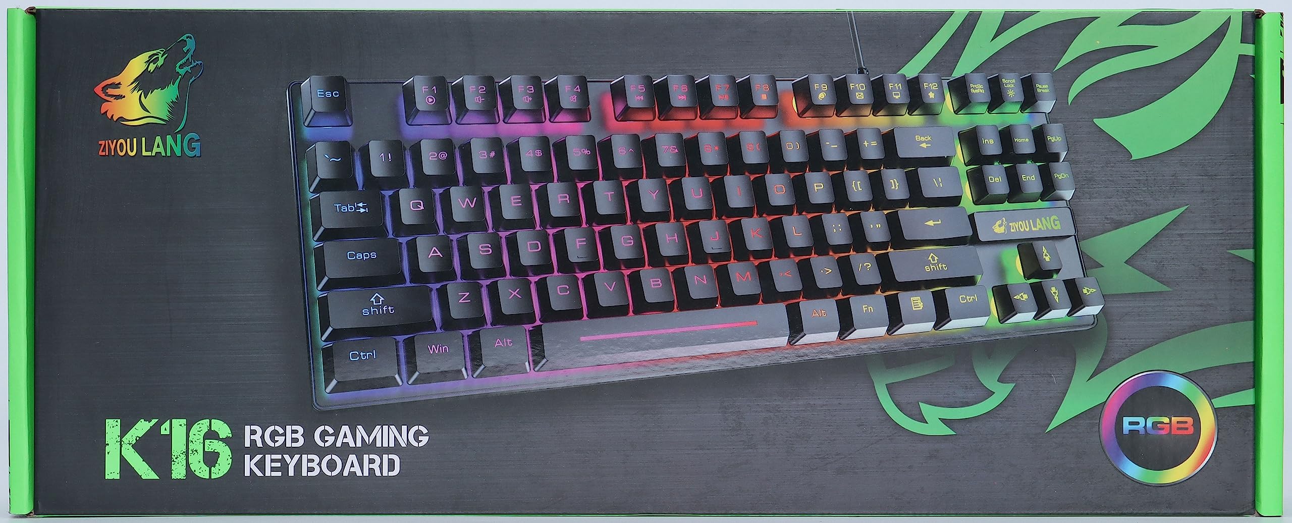 60% RGB Gaming Keyboard with Wrist Rest - Compact Mechanical Feel for PC/Laptop - Perfect for Esports & Office Work