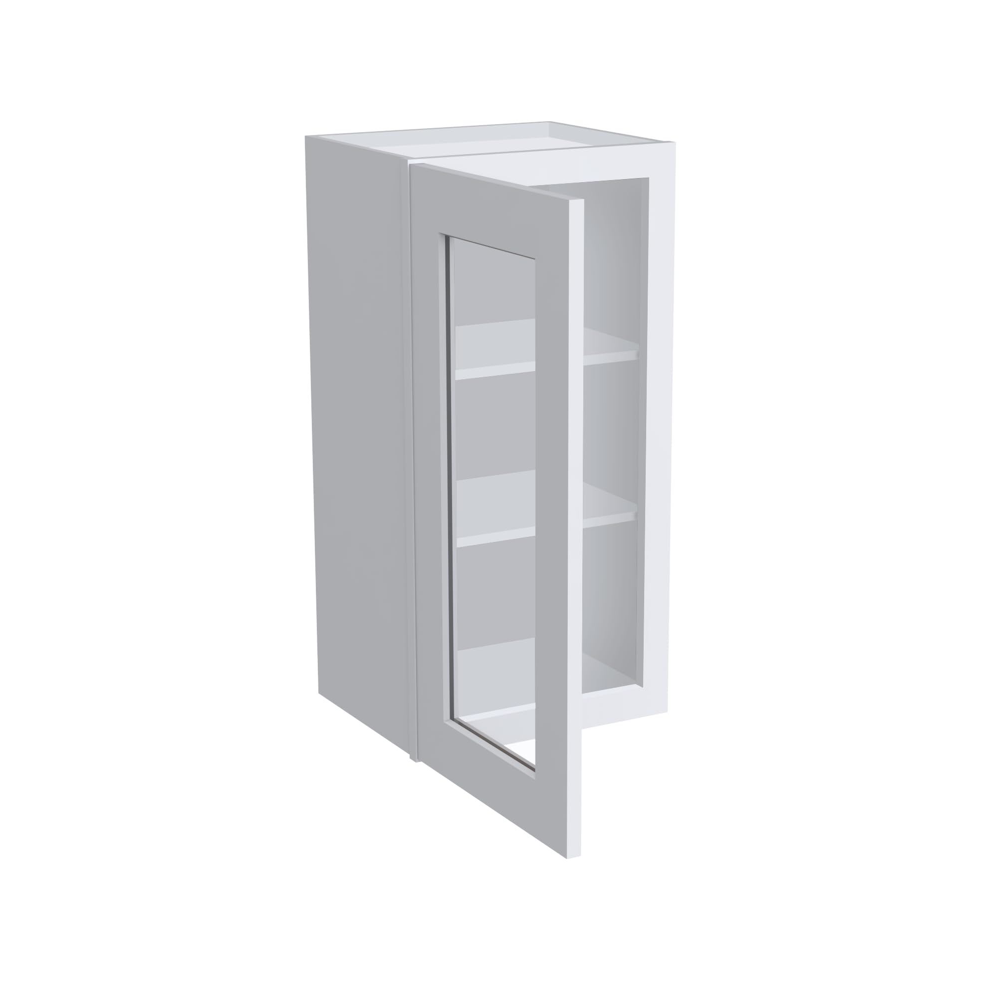 Solid Wood Wall-Mounted Bathroom Medicine Cabinet with Glass Door - 18
