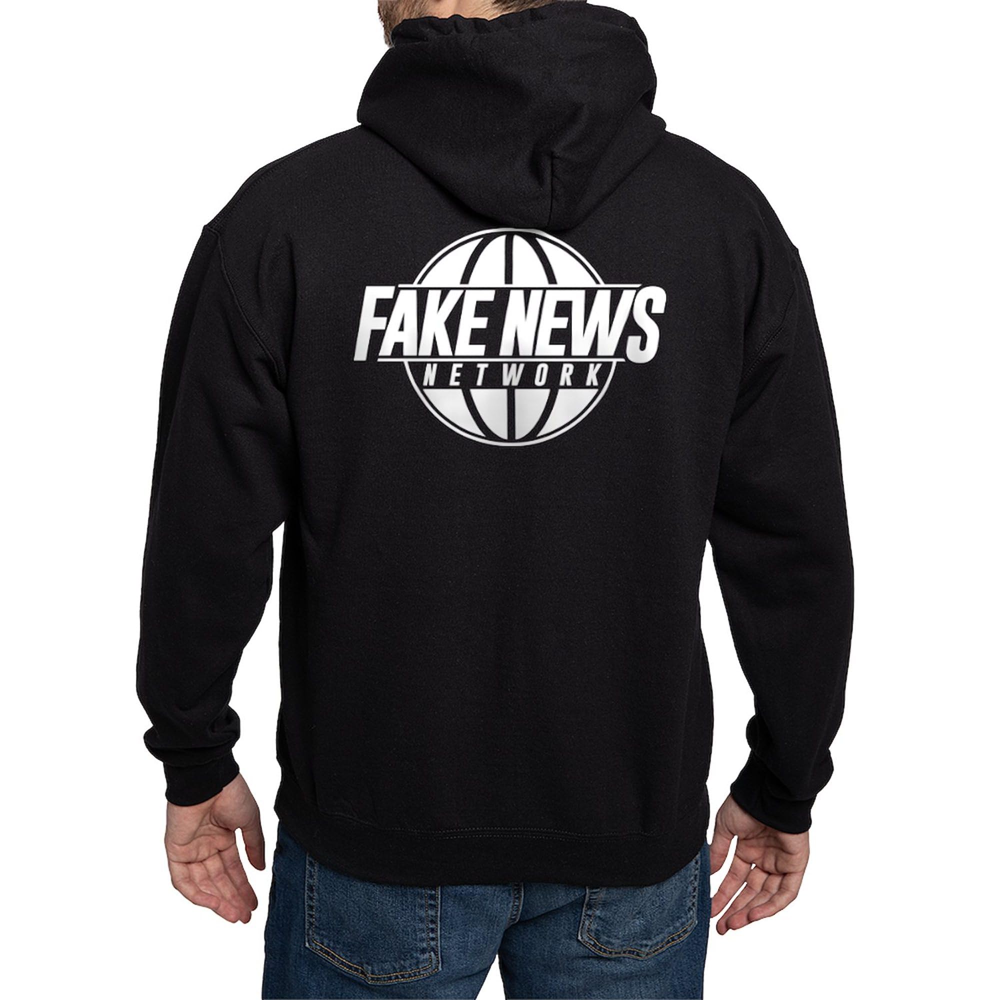 Fake News Network Hoodie for Men - Dark Regular Fit Pullover Sweatshirt | Comfortable & Stylish Casual Wear for Everyday Use, Lounging & Outdoor Activities