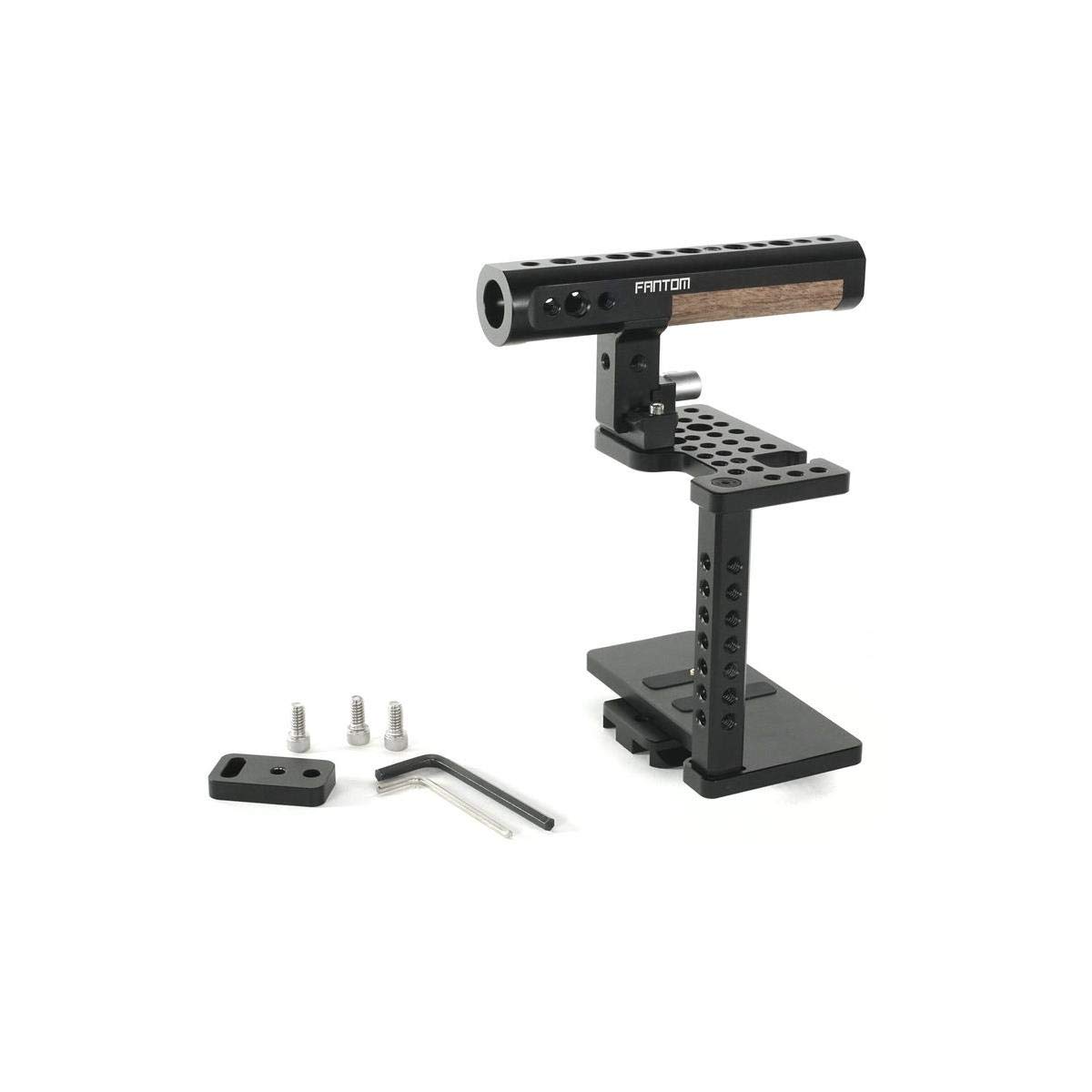 Fantom Camera Cage for Blackmagic Pocket Cinema 4K - Aluminum Alloy Rig with 15mm Rod Clamps & NATO Rail - Perfect for Filmmaking, Vlogging & Professional Videography