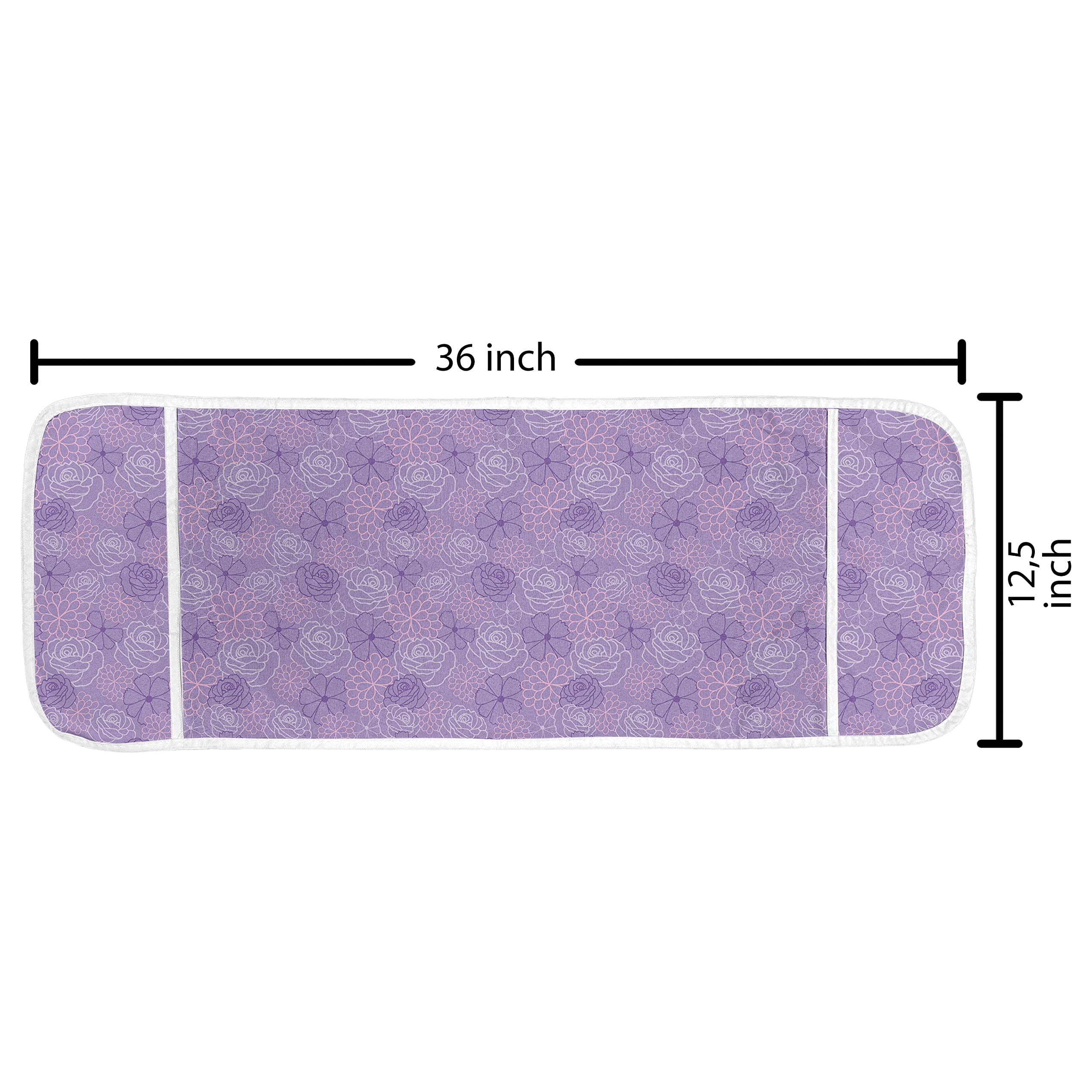 Ambesonne Floral Microwave Cover - Waterproof Kitchen Organizer with Pockets, 36