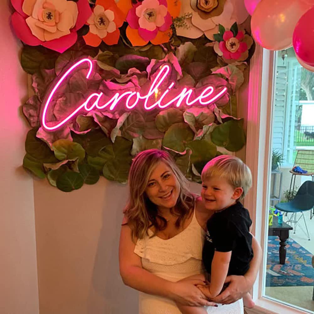 Custom LED Neon Wedding Sign - Personalized Light Up Name Signs for Wedding Decor - 50'' Length (22 Characters) - Perfect for Wedding Receptions, Bridal Showers & Home Decor