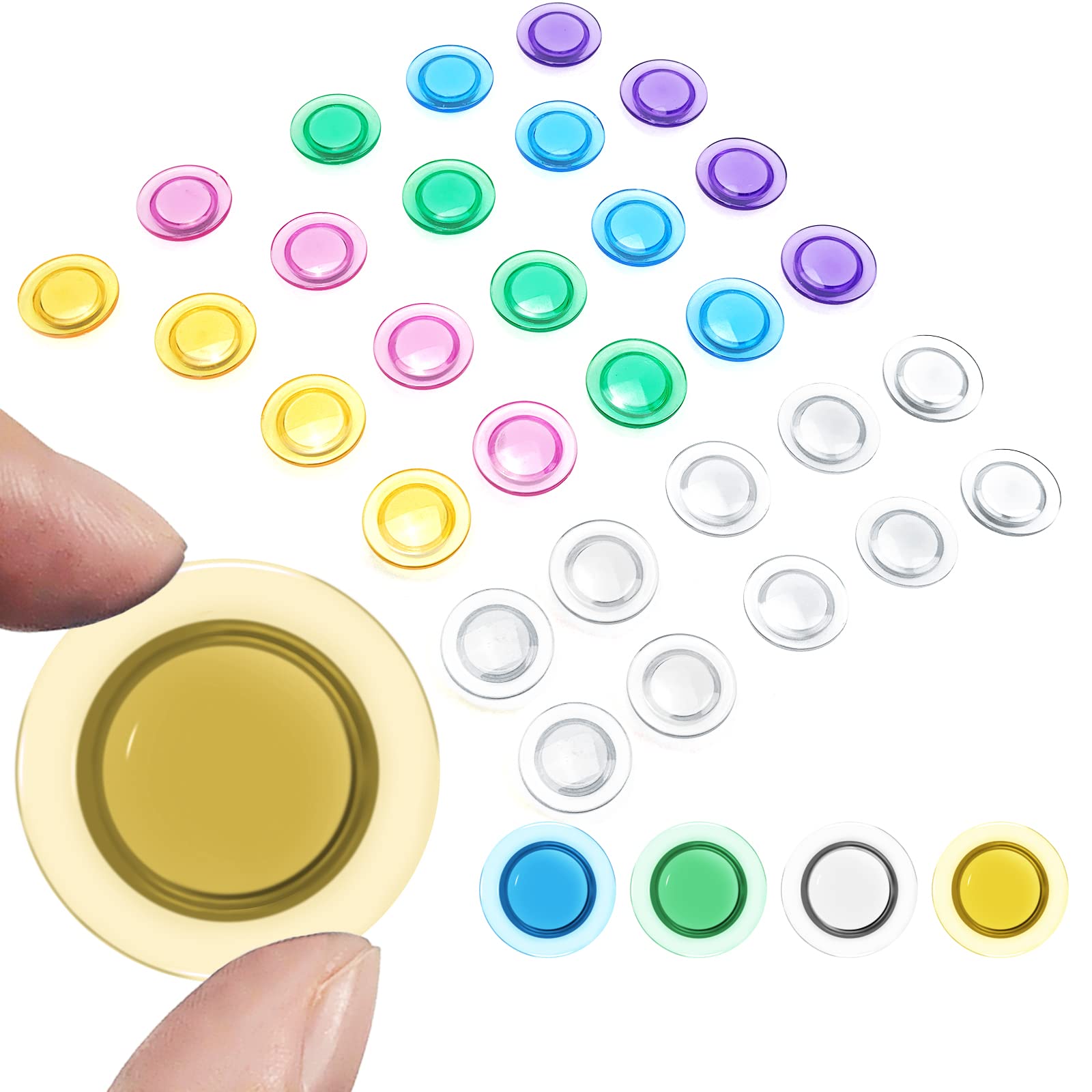 TIENO 50pcs Whiteboard Magnets - 1.2 Inch Round Dry Erase Magnets for Whiteboards, Fridge & Refrigerator - Strong Office, Classroom & Home Magnets for Notes, Photos & Decor (White)