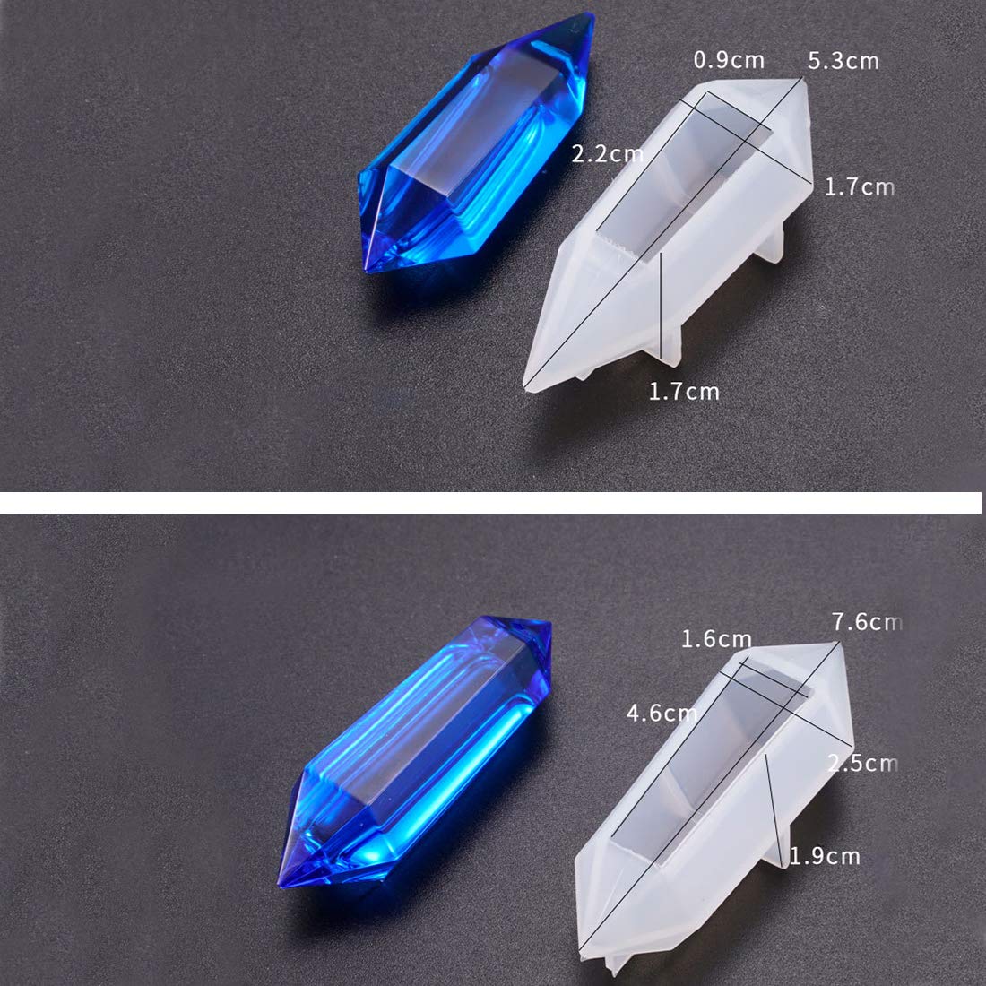 FineInno 6-Piece Pendulum Resin Molds Set - Gemstone Pendant Molds for DIY Necklaces, Quartz Crystal Epoxy Casting Molds for Jewelry Making & Art Crafts - Perfect for Handmade Gifts, Home Decor, and Crystal Healing Accessories