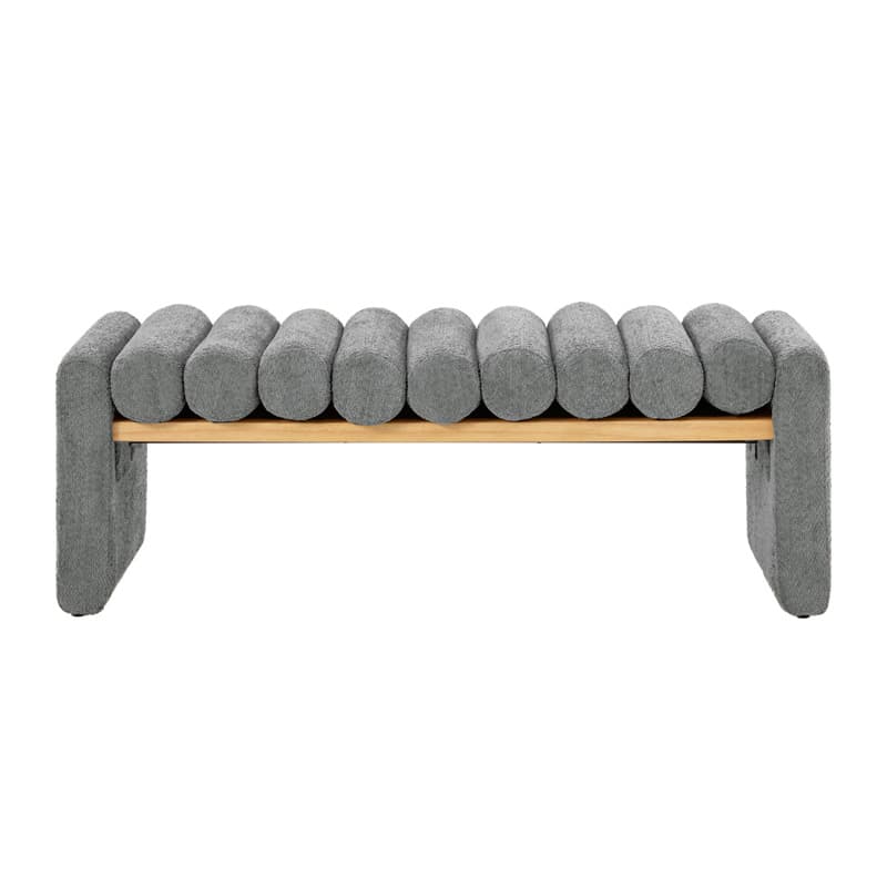 Modern Functional Bench with Solid Wood Seat Frame - Stylish Entryway, Living Room, or Bedroom Seating - Durable & Comfortable for Home Decor