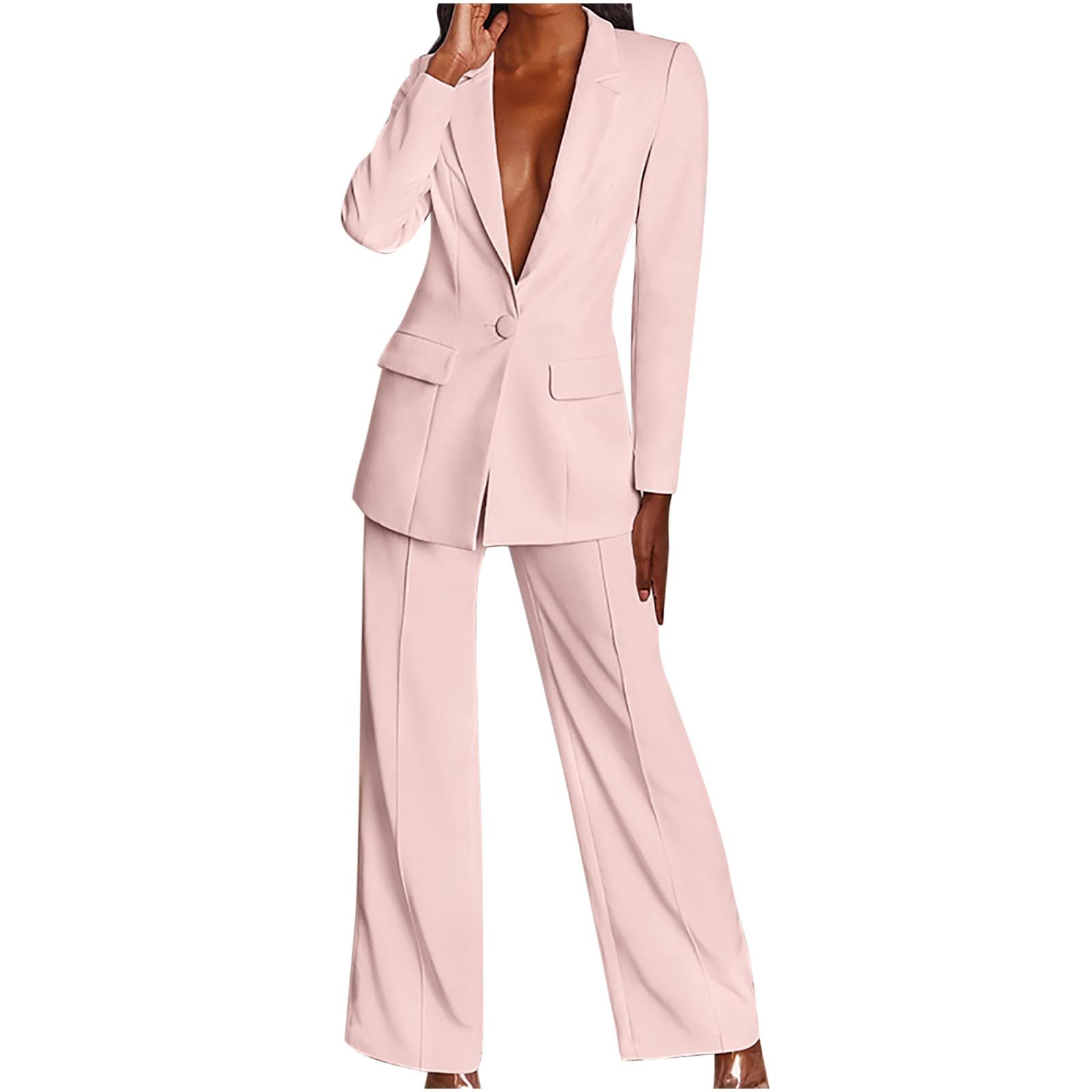 Women's 2-Piece Pant Suit Set - Professional Blazer & Dress Pants for Business Casual & Office Wear | Work Outfits, Job Interviews & Formal Events