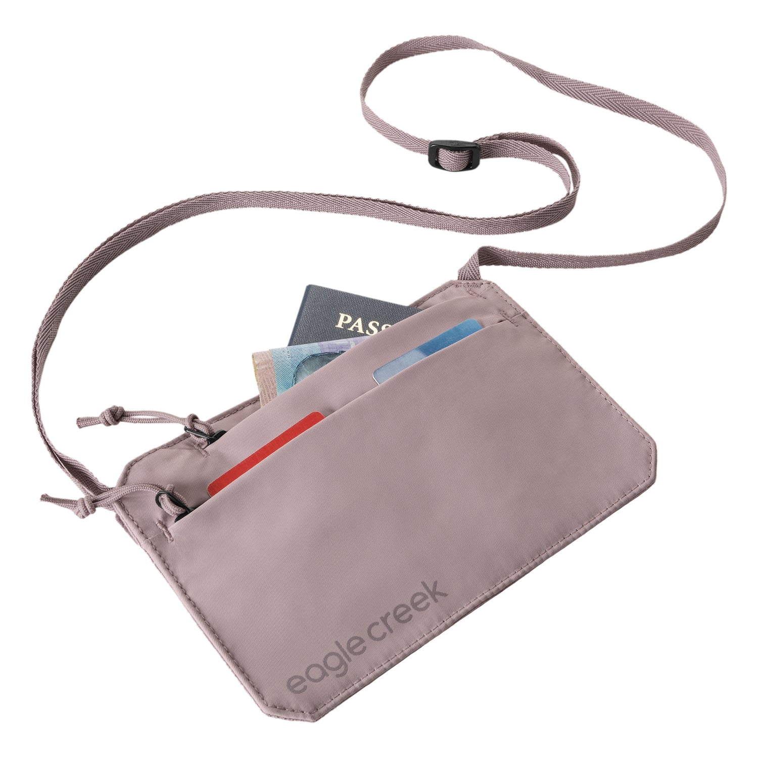 Eagle Creek Undercover RFID Neck Wallet - Anti-Theft Travel Money Belt for Secure Passport & Credit Card Storage - Perfect for Airports, Sightseeing & International Trips