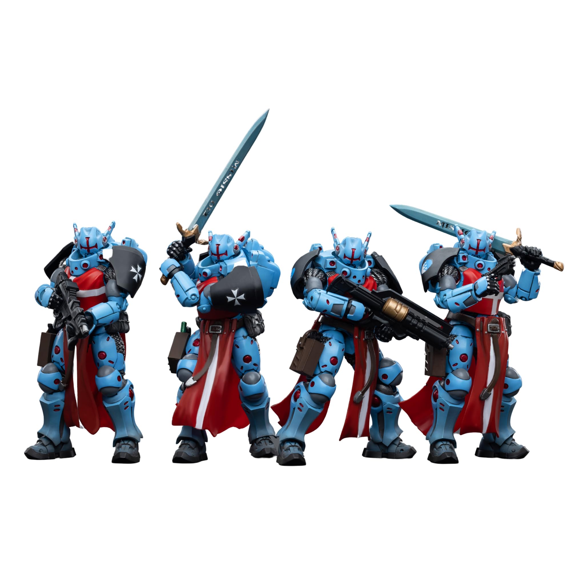 JOYTOY 1/18 Scale PanOceania Knights Hospitallers Action Figure Set (4-Piece Collectible) - Detailed Military Model for Display, Gifts & Wargaming Scenes