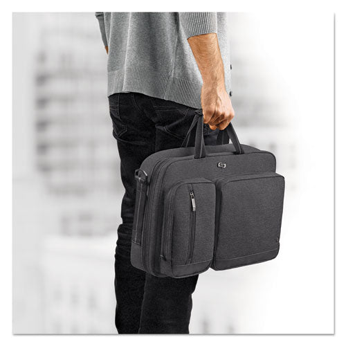 Urban Hybrid Briefcase for Laptop up to 15.6 Inch - 17 x 12 x 7 Inch Slim Business Bag in Charcoal | Perfect for Work, Travel & Commuting