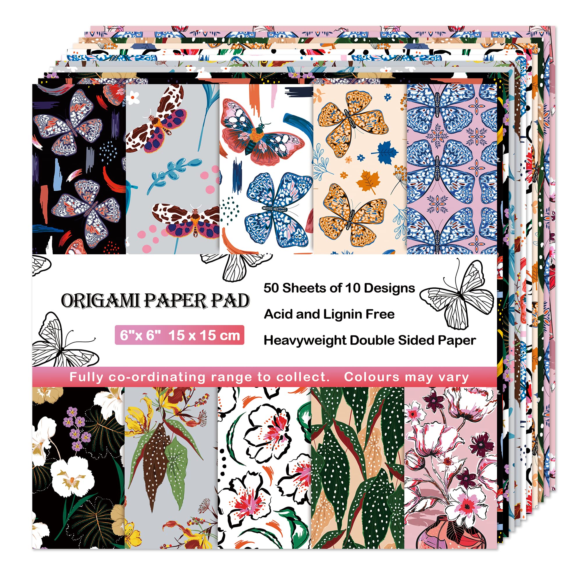Premium Origami Paper 6x6 Inch 70GSM - 150 Sheets with 30 Double-Sided Designs for Scrapbooking, Card Making, DIY Crafts, and Origami Animals - Vibrant Decorative Paper for Kids and Adults