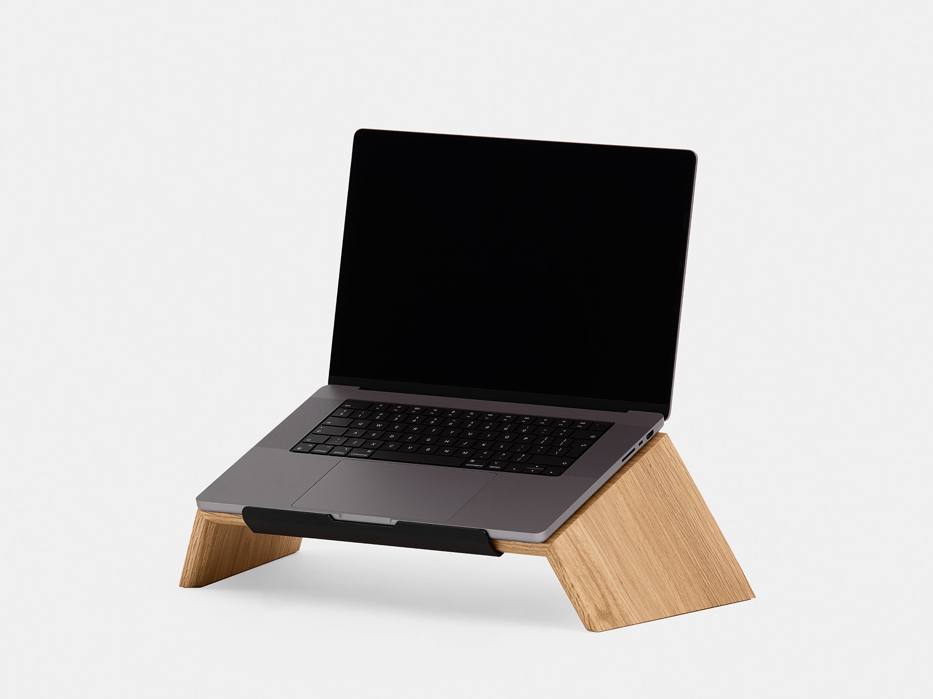 Ergonomic Solid Wood Laptop Stand for Desk - Adjustable Height & Angle, Space-Saving Computer Riser for Home Office, Gaming, and Workstation Setup