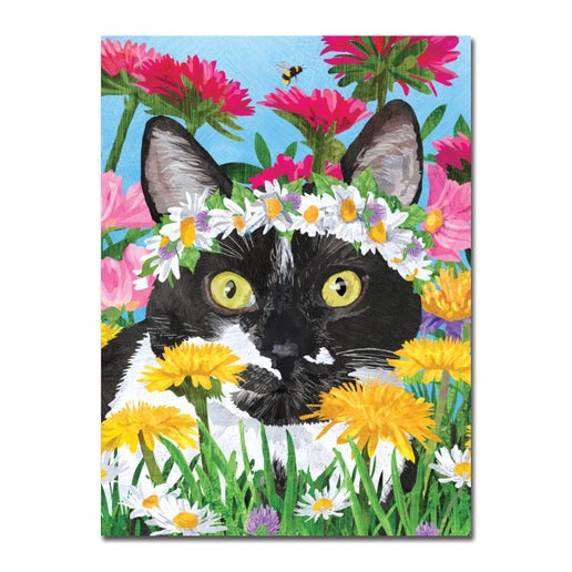 2926GMD Cat in Garden Mother's Day Gift - Beautiful Floral Cat Statue for Home Decor, Garden Ornament, and Mother's Day Present